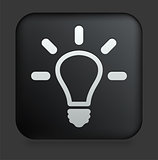 Light Bulb Icon on Square Black Internet Button