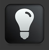 Light Bulb Icon on Square Black Internet Button