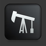 Oil Drill Icon on Square Black Internet Button