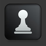 Chess Pawn Icon on Square Black Internet Button