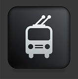 Railway Icon on Square Black Internet Button