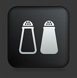 Salt and Pepper Icon on Square Black Internet Button