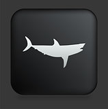 Shark Icon on Square Black Internet Button