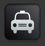 Taxi Cab Icon on Square Black Internet Button
