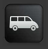 Van Icon on Square Black Internet Button