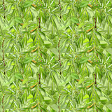 Camouflage seamless background with natural foliage