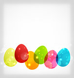 Easter colorful eggs with space for your text