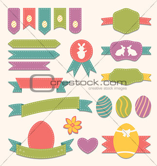 Easter scrapbook set - labels, ribbons and other elements (3)