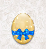 Easter glossy egg wrapping blue bow