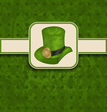 Holiday background with hat and ribbon for St. Patrick's Day