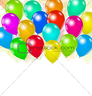 Set colorful balloons for your holiday