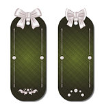 Set of gift cards with bows