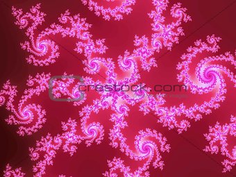 Decorate fractal background with spirals