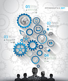 Social Media and Cloud concept Infographic background