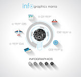 Social Media and Cloud concept Infographic background