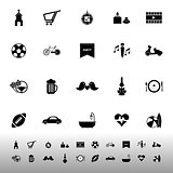 Friday and weekend icons on white background