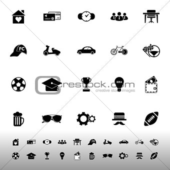 Normal gentleman icons on white background