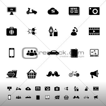 Social network icons on white background