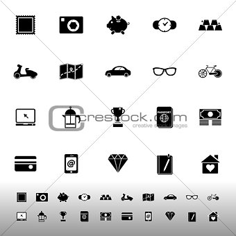 The useful collection icons on white background