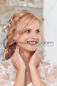 portrait of beautiful smiling bride