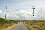 Road leading to bridge.
