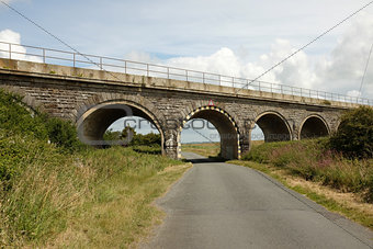 Arched bridge.