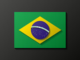 Modern style brazilian flag