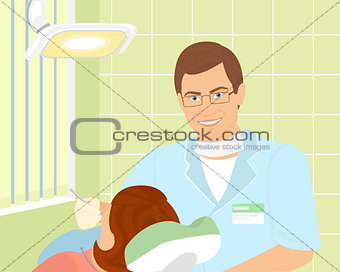 Dentist curing a female patient. Regular visit at dental surgery.