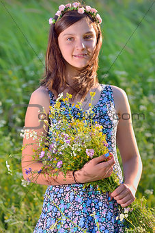 teenage girl in nature