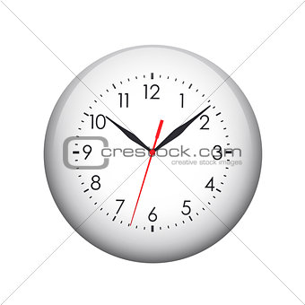Clock face. Spherical glossy button