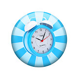 Alarm clock. Spherical glossy button