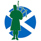 Scottish Piper Flag