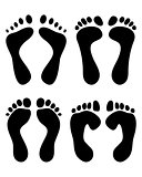 prints of feet