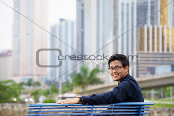 Portrait of proud and confident asian office worker