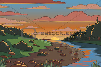 Cartoon landscape