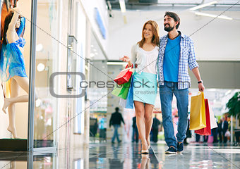 Couple in the mall