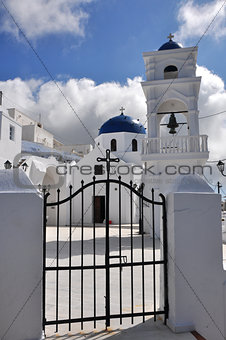 greek orthodox church on santorini island