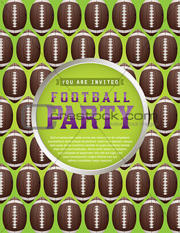 American Football Pattern Party Flyer