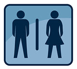Man & Woman restroom sign