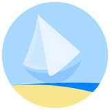 icon of simple sailboat