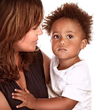 Happy mother with son