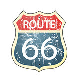 Grunge route 66 roadsign 