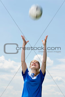 young soccer woman