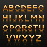 Decorative golden alphabet