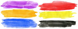 Watercolor hand painted brush strokes
