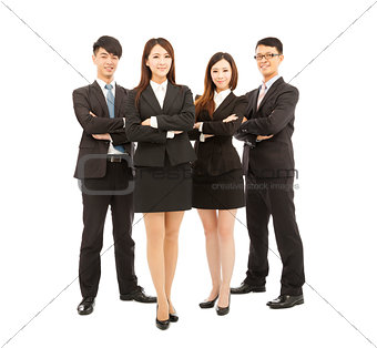 successful young business team standing together