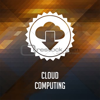 Cloud Computing on Triangle Background.
