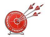 Training in Red Color Hit Target.