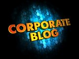 Corporate Blog Concept on Digital Background.