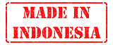 Made in Indonesia on Red Rubber Stamp.